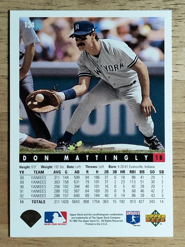 1993 Upper Deck #134 Don Mattingly