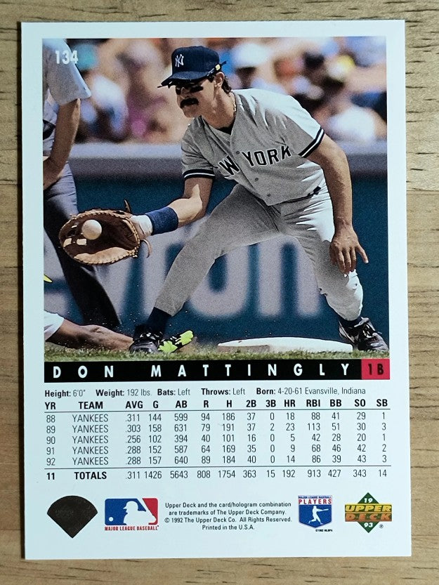 1993 Upper Deck #134 Don Mattingly