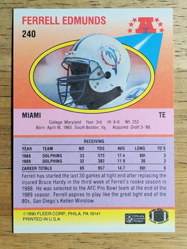 1990 Fleer #240 Ferrell Edmunds