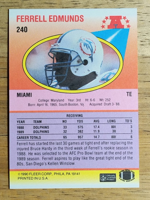 1990 Fleer #240 Ferrell Edmunds