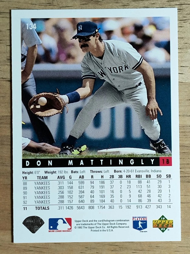1993 Upper Deck #134 Don Mattingly
