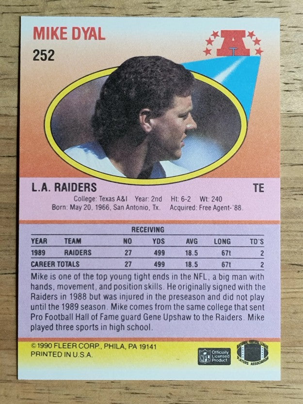 1990 Fleer #252 Mike Dyal RC