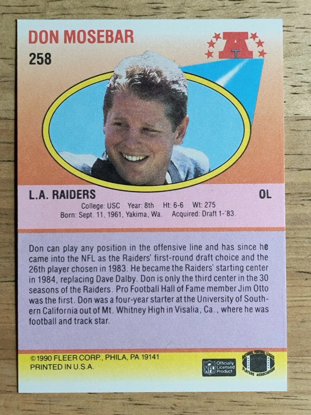 1990 Fleer #258 Don Mosebar