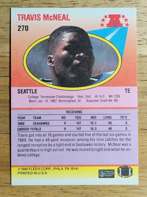 1990 Fleer #270 Travis McNeal