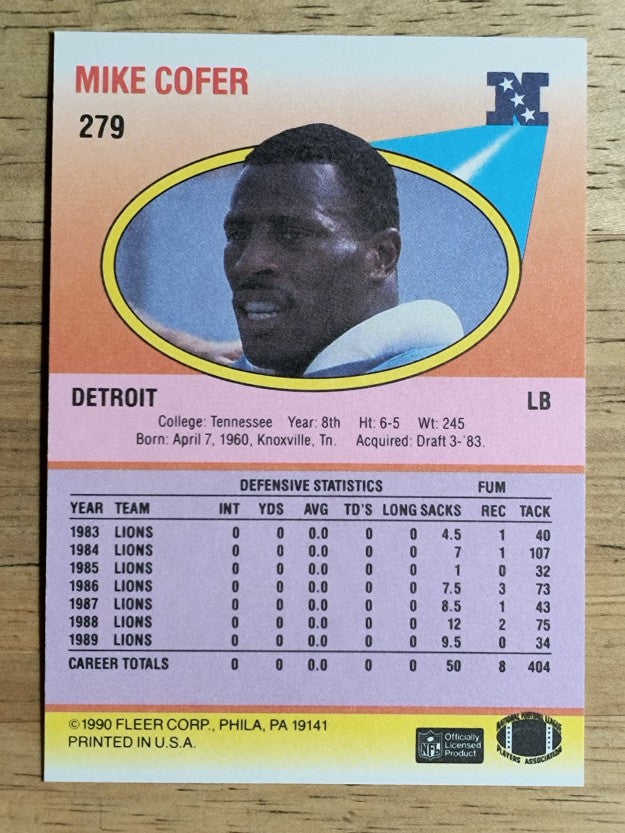 1990 Fleer #279 Michael Cofer