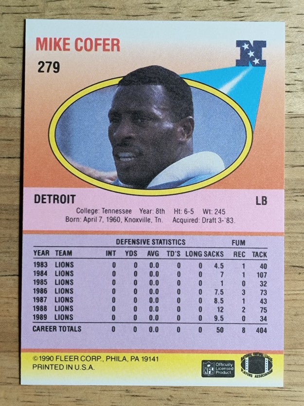 1990 Fleer #279 Michael Cofer