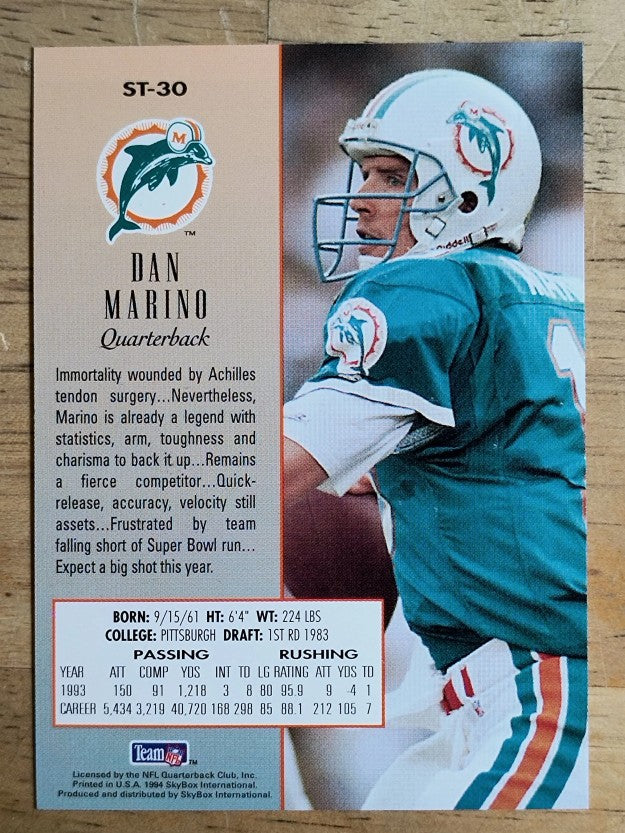 1994 SkyBox Premium SkyTech Stars #ST30 Dan Marino