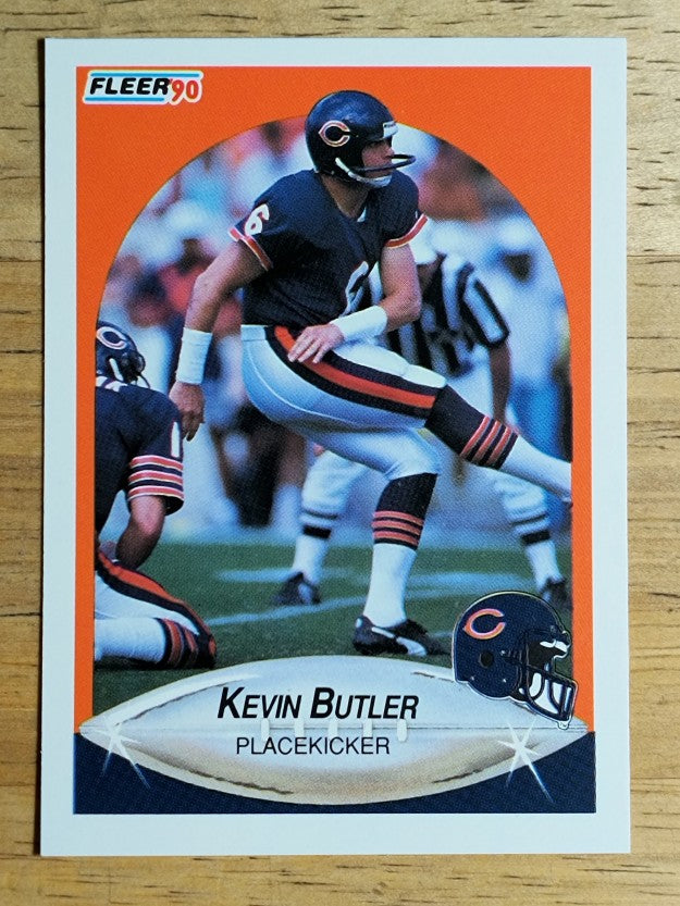 1990 Fleer #289B Kevin Butler COR/ERR/PK on front and P on back