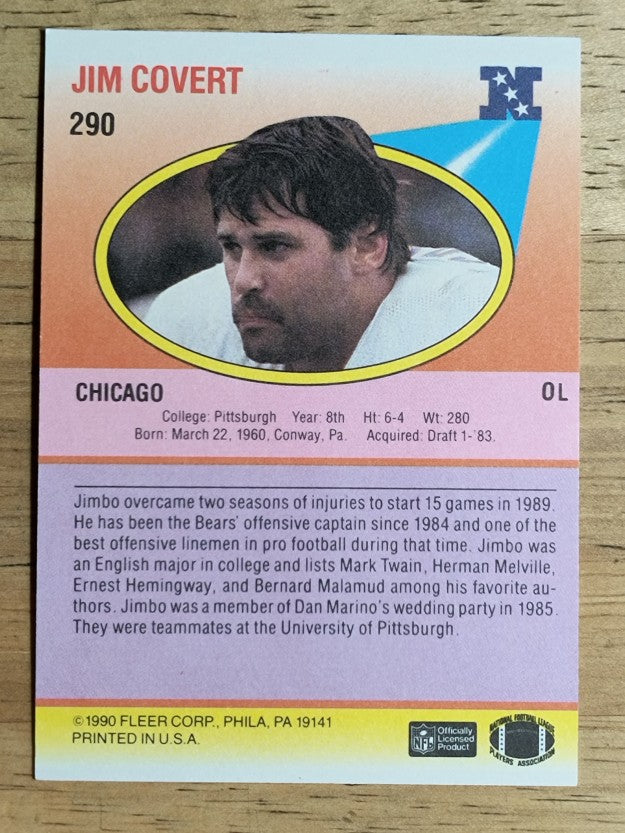 1990 Fleer #290 Jim Covert