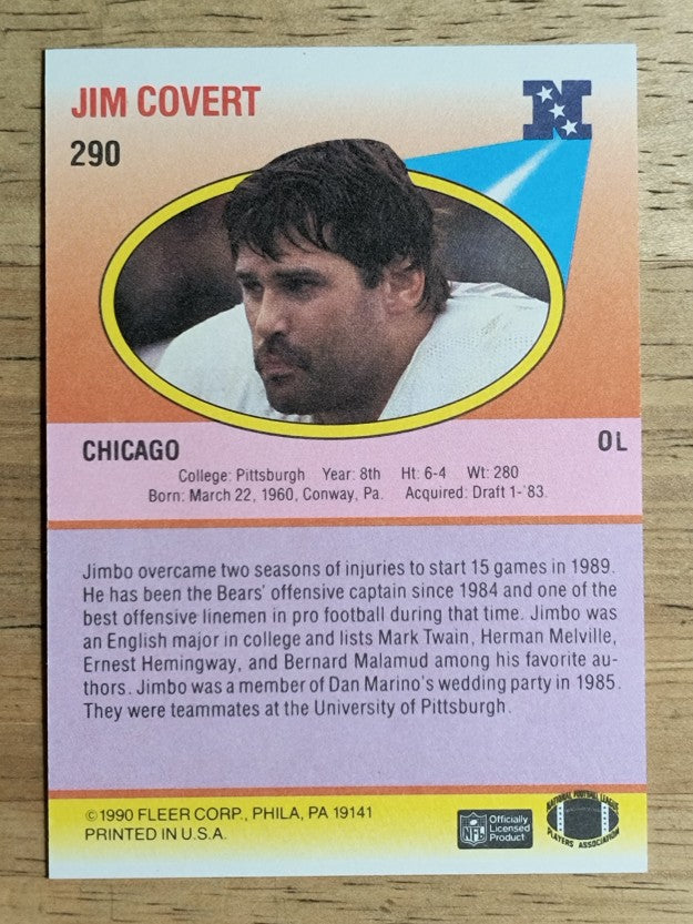 1990 Fleer #290 Jim Covert