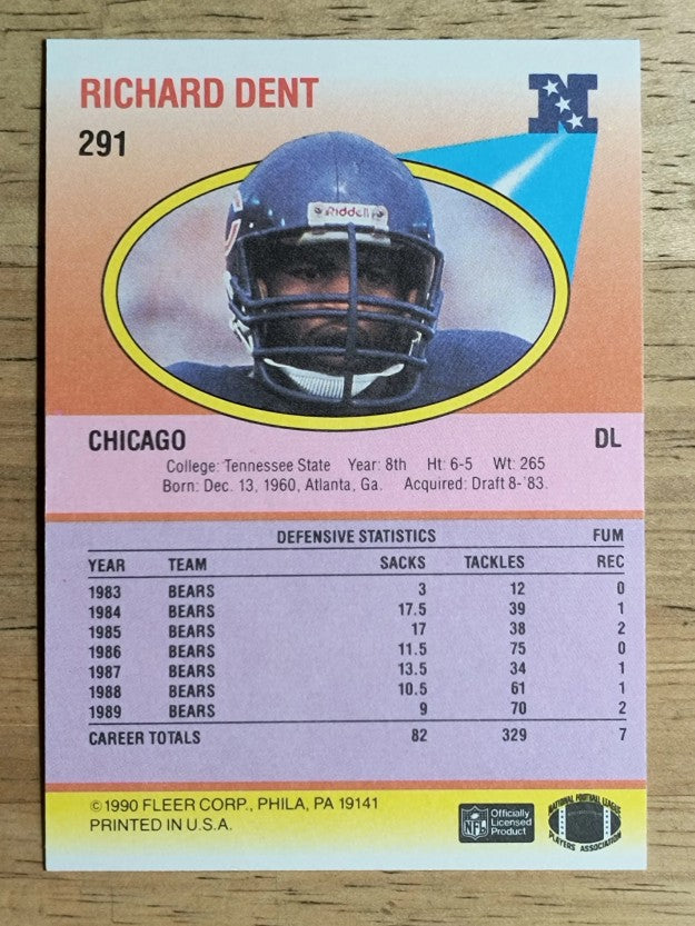 1990 Fleer #291 Richard Dent