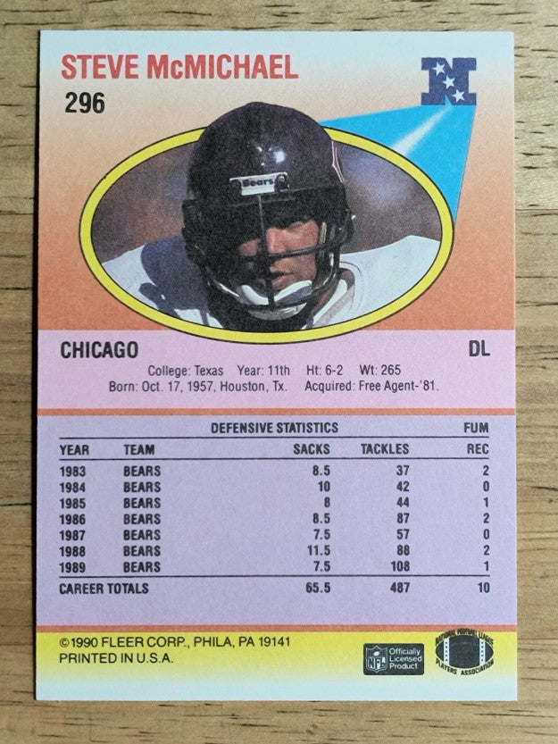 1990 Fleer #296 Steve McMichael