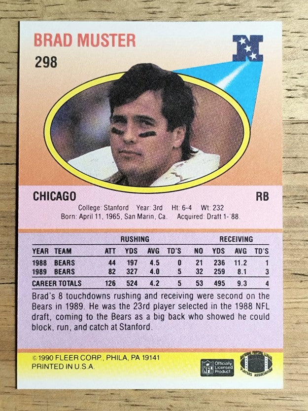 1990 Fleer #298 Brad Muster