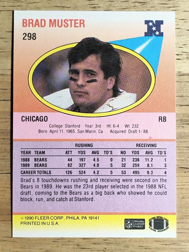 1990 Fleer #298 Brad Muster