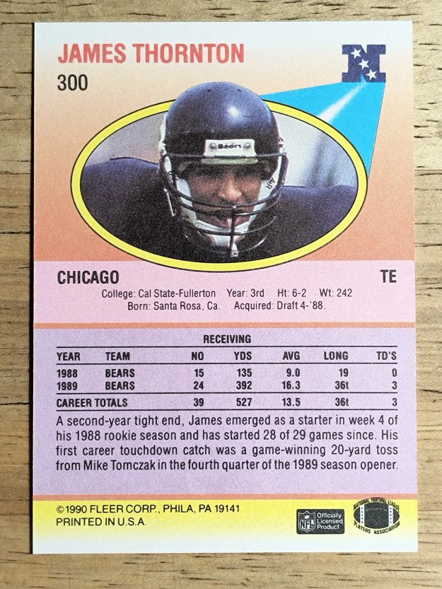 1990 Fleer #300 James Thornton