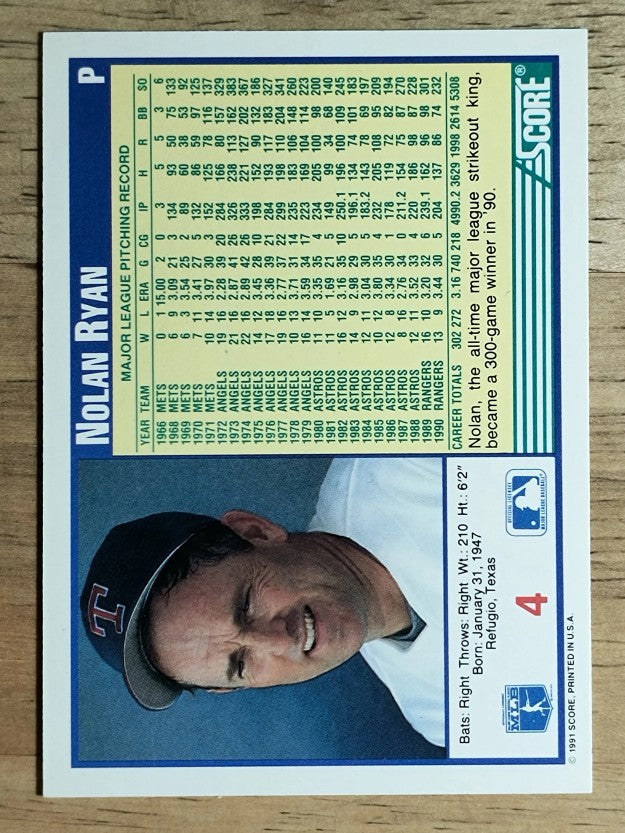 1991 Score #4 Nolan Ryan