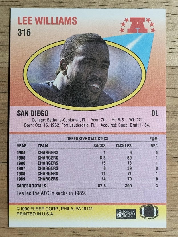 1990 Fleer #316 Lee Williams