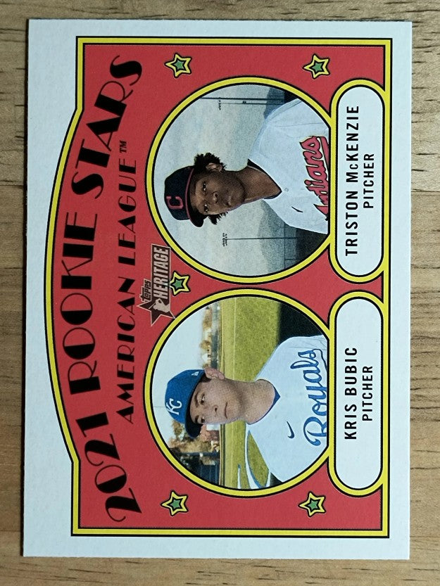 2021 Topps Heritage #375 Kris Bubic RC/Triston McKenzie RC
