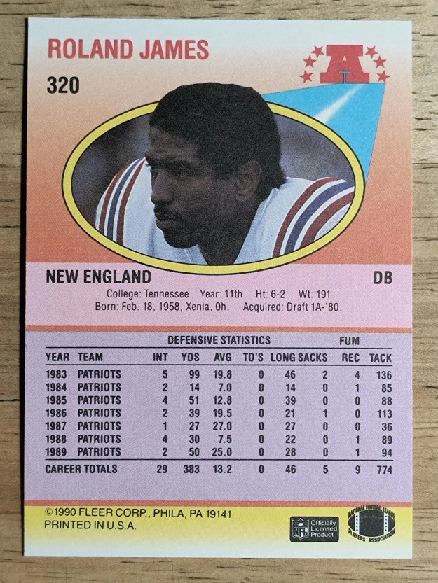 1990 Fleer #320 Roland James