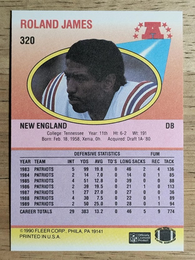 1990 Fleer #320 Roland James