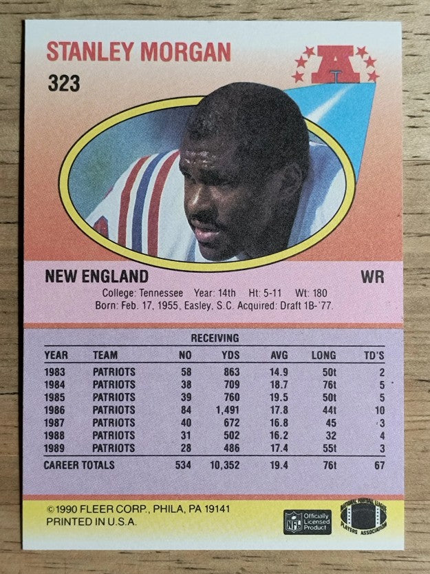 1990 Fleer #323 Stanley Morgan
