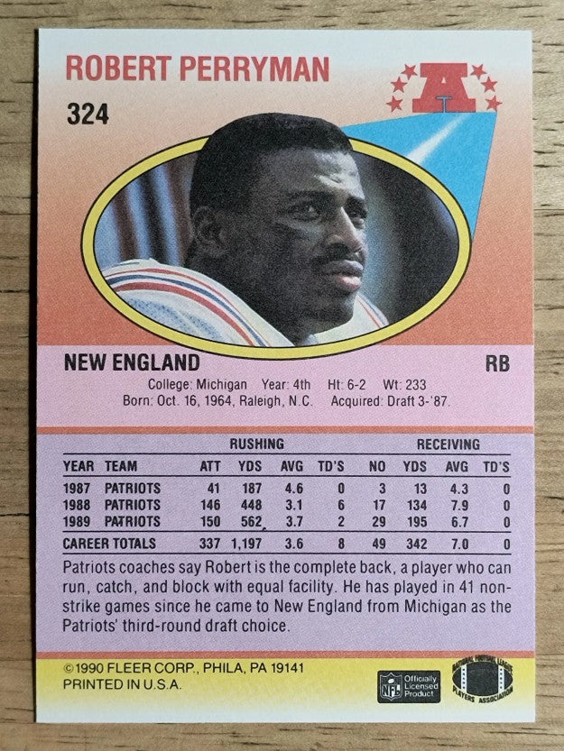 1990 Fleer #324 Robert Perryman