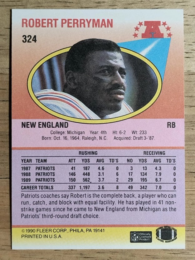 1990 Fleer #324 Robert Perryman