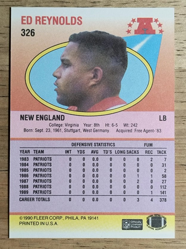 1990 Fleer #326 Ed Reynolds