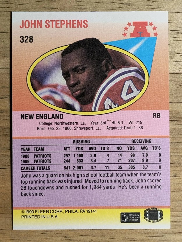 1990 Fleer #328 John Stephens