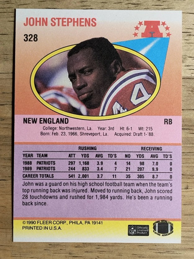 1990 Fleer #328 John Stephens