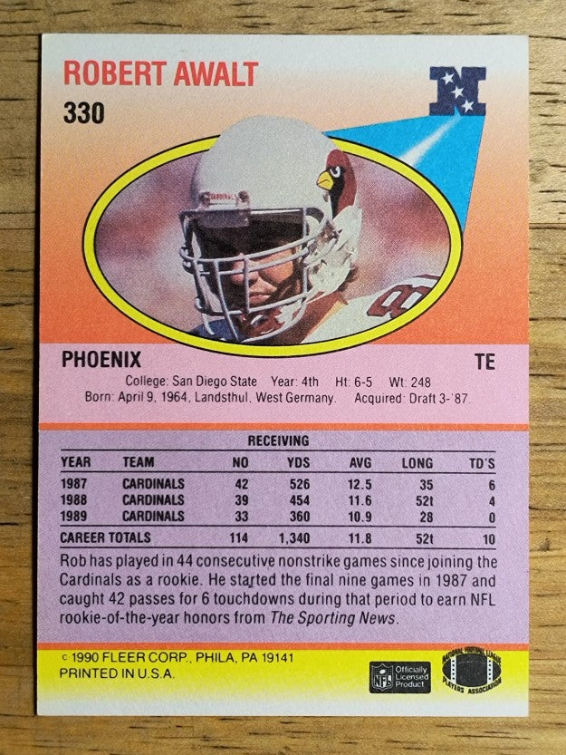 1990 Fleer #330 Robert Awalt