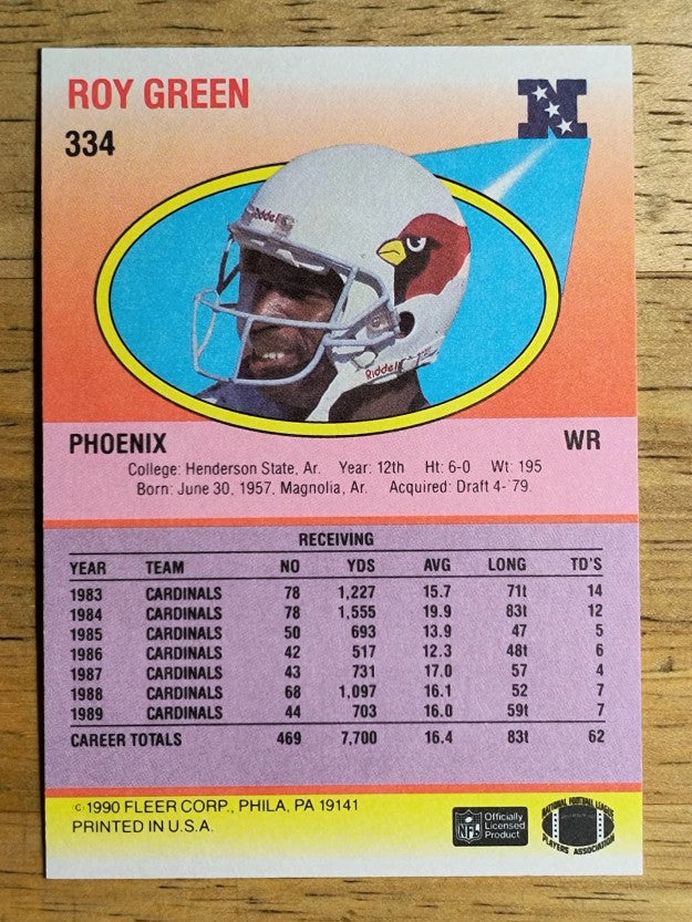 1990 Fleer #334 Roy Green