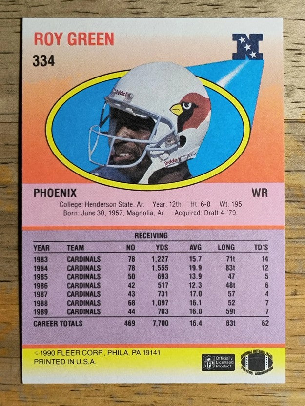 1990 Fleer #334 Roy Green