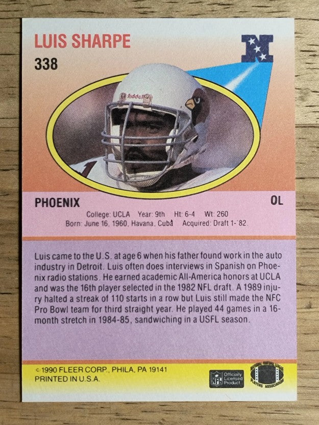 1990 Fleer #338 Luis Sharpe