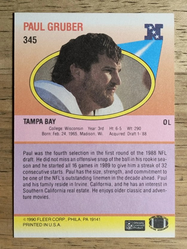 1990 Fleer #345 Paul Gruber