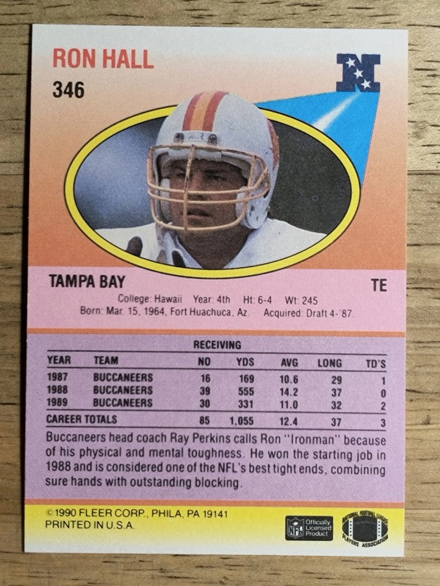 1990 Fleer #346 Ron Hall