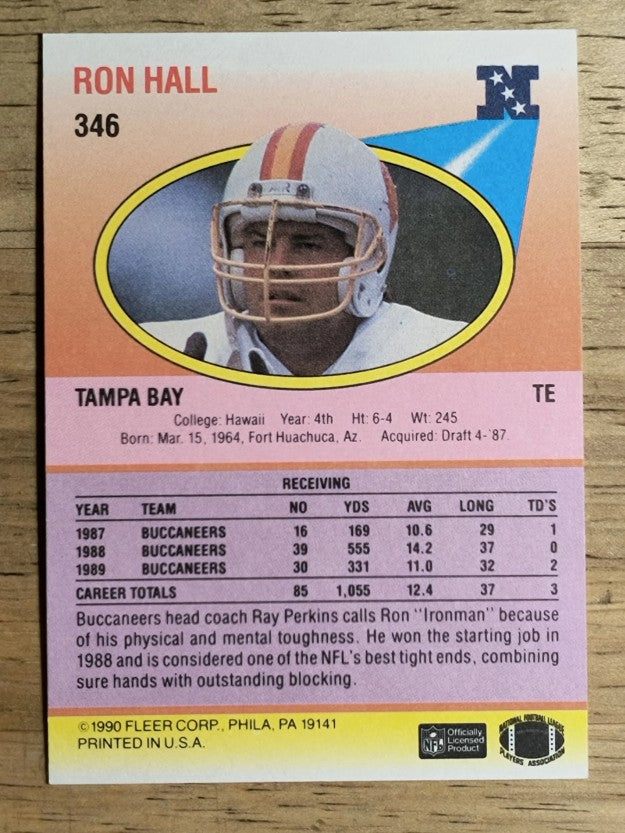 1990 Fleer #346 Ron Hall