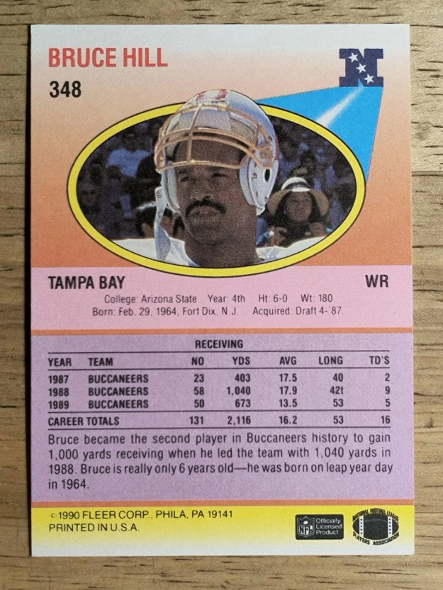 1990 Fleer #348 Bruce Hill