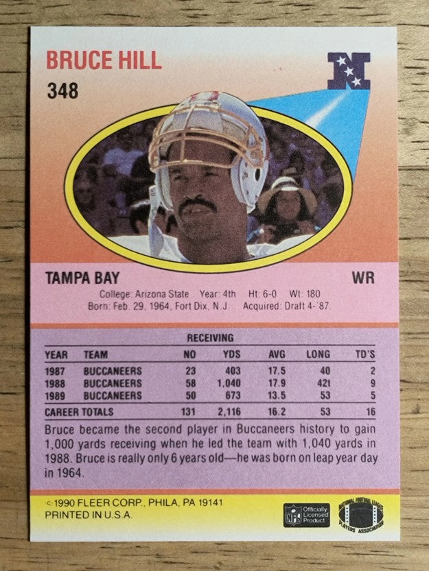 1990 Fleer #348 Bruce Hill