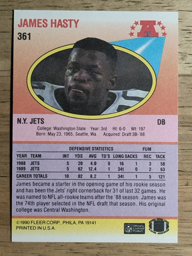 1990 Fleer #361 James Hasty