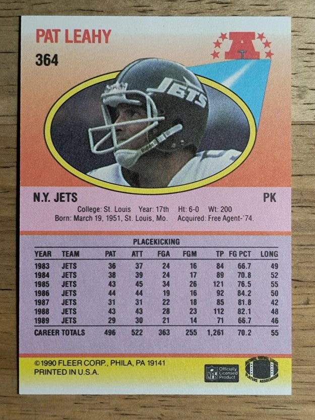 1990 Fleer #364 Pat Leahy