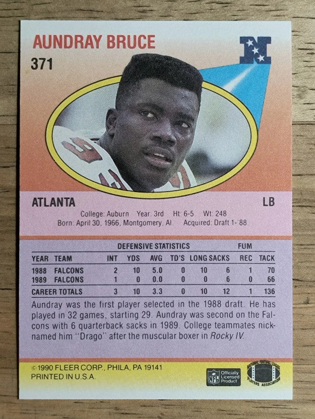 1990 Fleer #371 Aundray Bruce