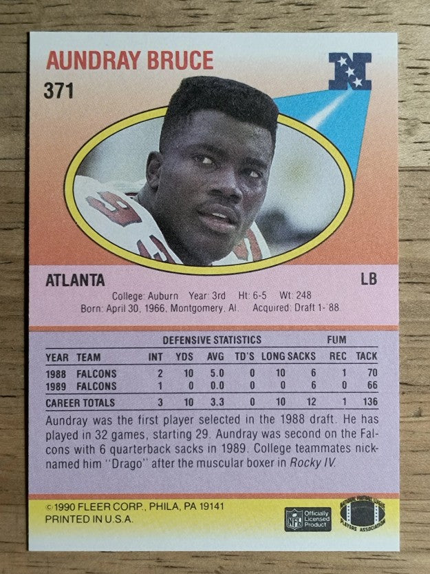 1990 Fleer #371 Aundray Bruce