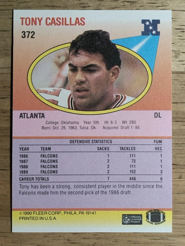 1990 Fleer #372 Tony Casillas