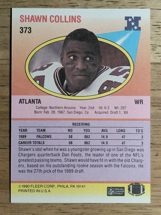 1990 Fleer #373 Shawn Collins