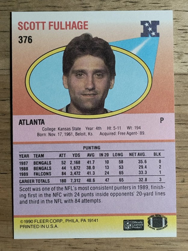 1990 Fleer #376 Scott Funhage