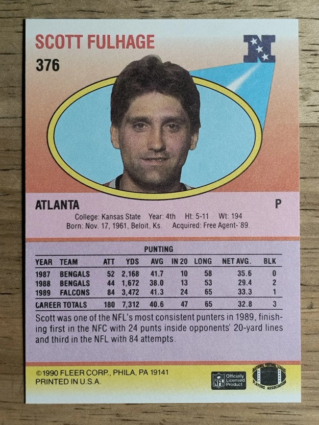 1990 Fleer #376 Scott Funhage