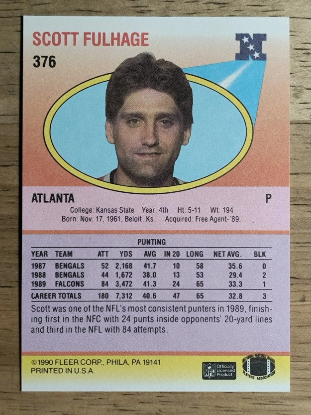1990 Fleer #376 Scott Funhage