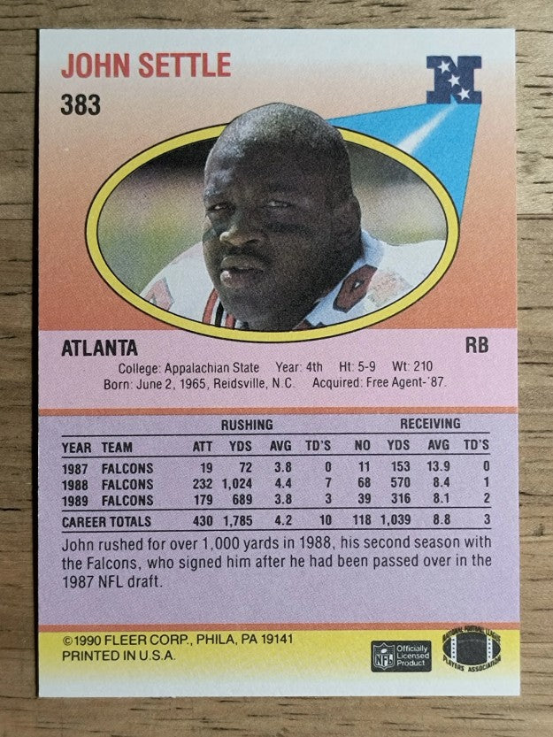 1990 Fleer #383 John Settle