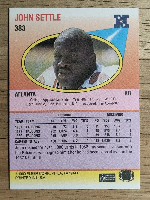 1990 Fleer #383 John Settle